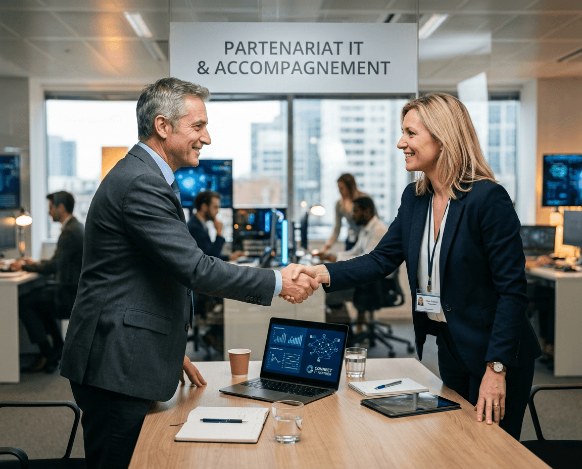 Un homme et une femme d'affaires se serrent la main